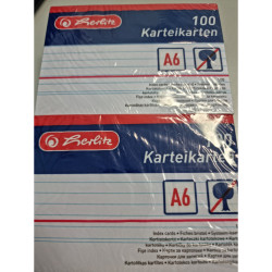 Herlitz Karteikarten DIN A5, liniert